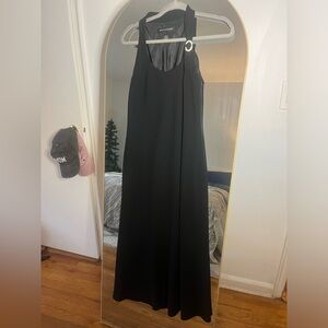 Vintagege Jones New York Black A-Line Dress with Crystal Broach Embellishment 8